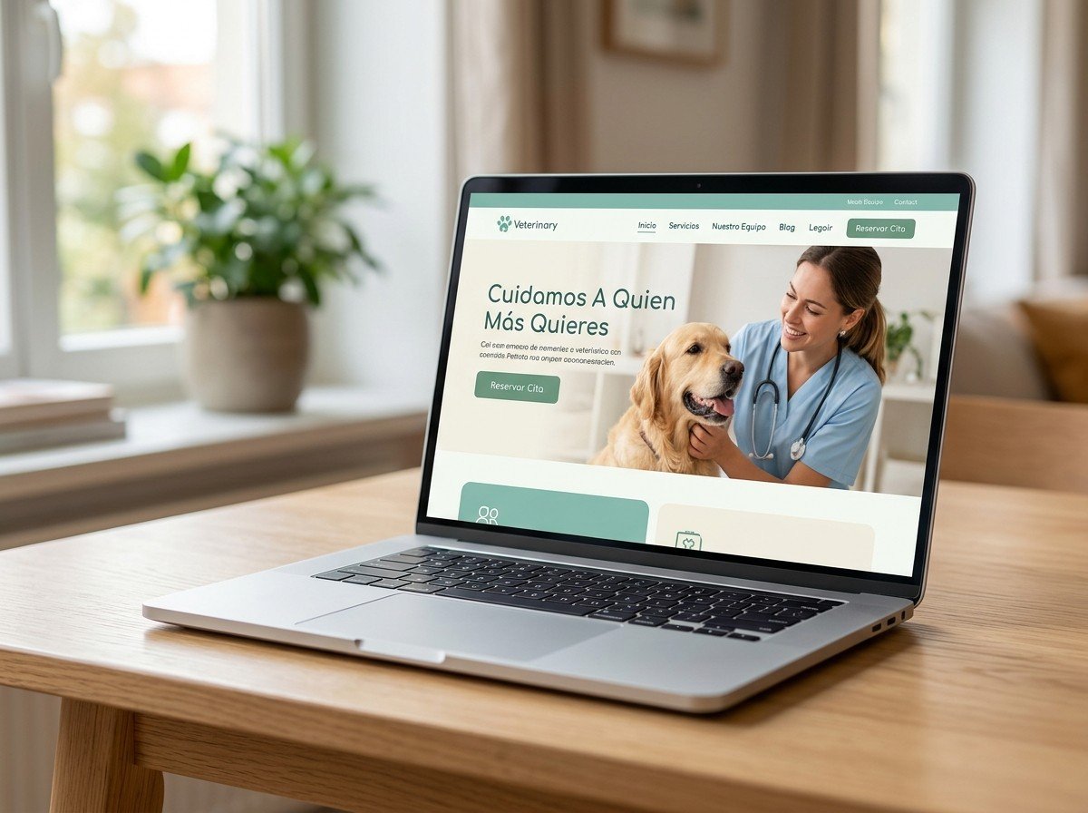 Concepto de web para Clínica veterinaria