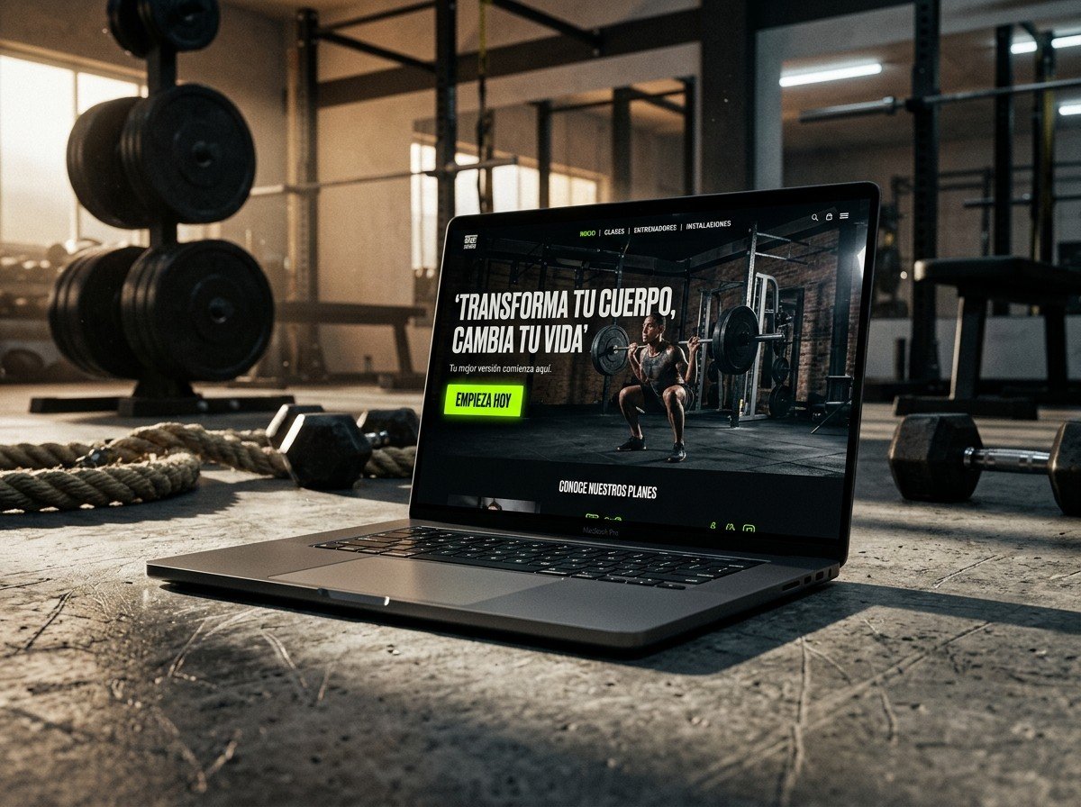 Concepto de web para Gimnasio