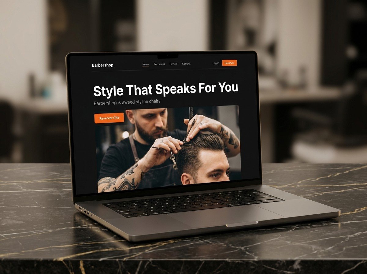 Concepto de web para Peluquería / barbería